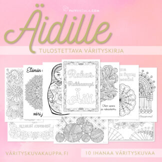 Tulostettava värityskirja Äidille