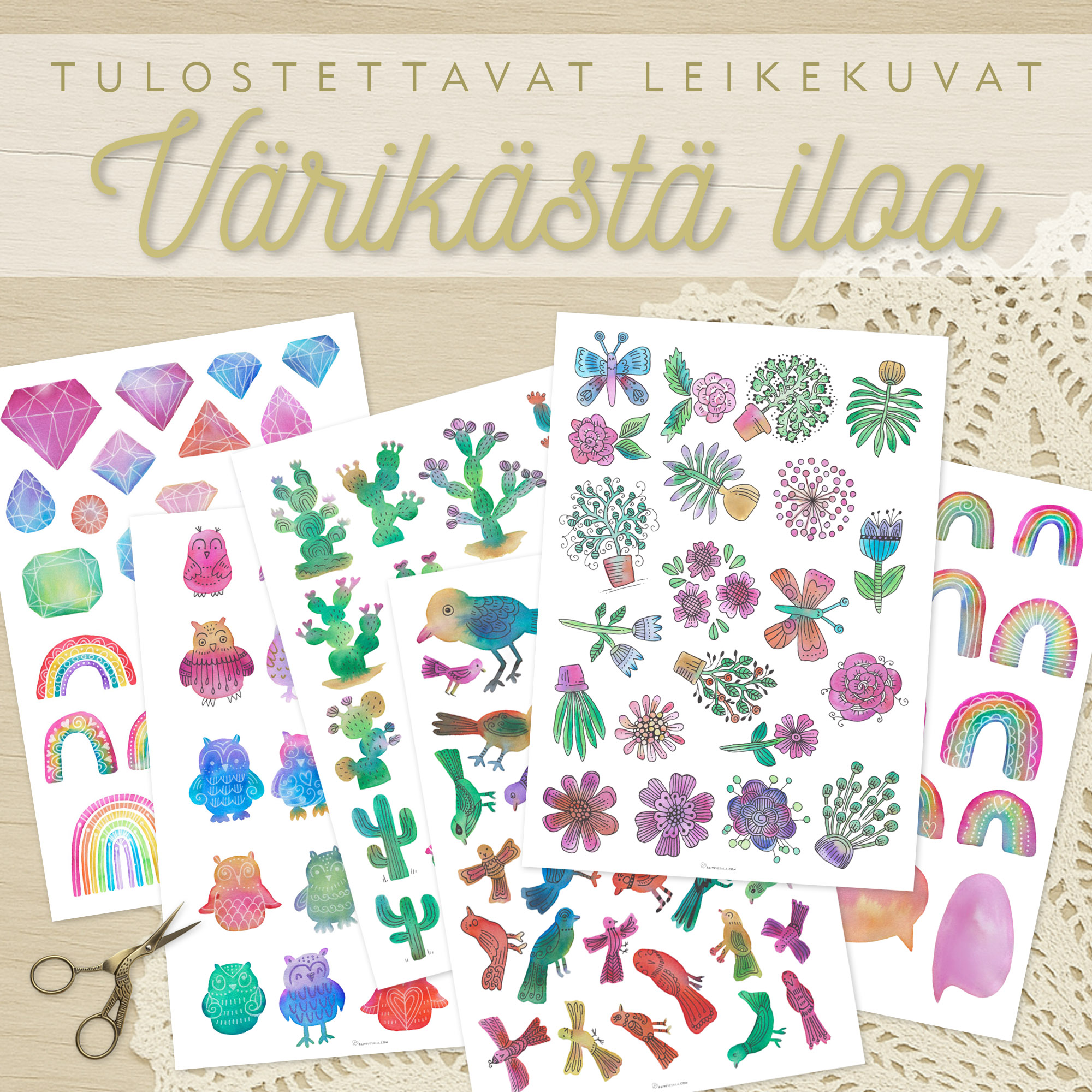 Tulostettavat Leikekuvat V rik st Iloa P ivi Vesala