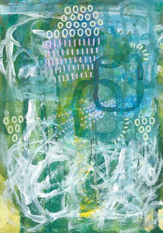 Kirjurin vapaapäivä - Sekatekniikkateos 21 x 15 cm