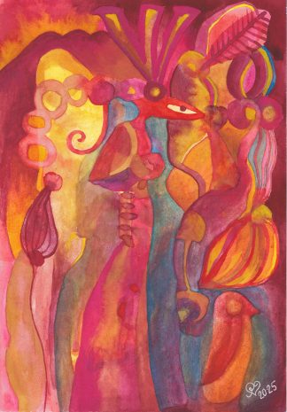 Nebet Waset - Guassimaalaus 21 x 15 cm