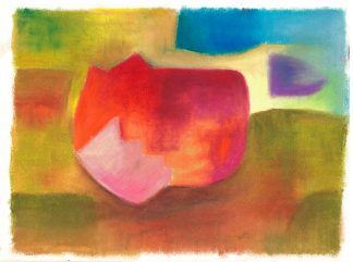 Tänään olen rohkea - öljypastelliteos 15 x 21 cm