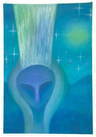 Vastaus ilman kysymystä - öljypastelliteos 21 x 15 cm