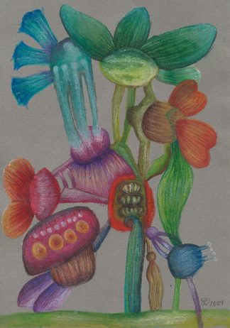 Hathorin uni - wax aquarell -teos 21 x 15 cm