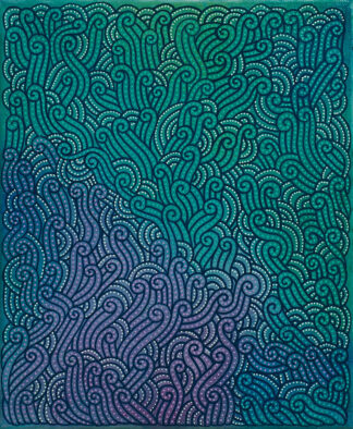 Elämien virrat - akryylimaalaus 30 x 25 cm