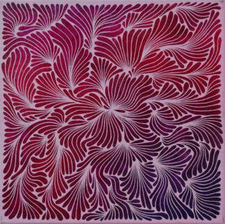 Sisäinen hehku - akryylimaalaus 40 x 40 cm