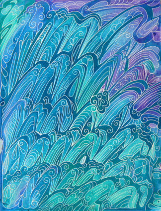 Onnistumisen ilo - akryylimaalaus 35 x 27 cm