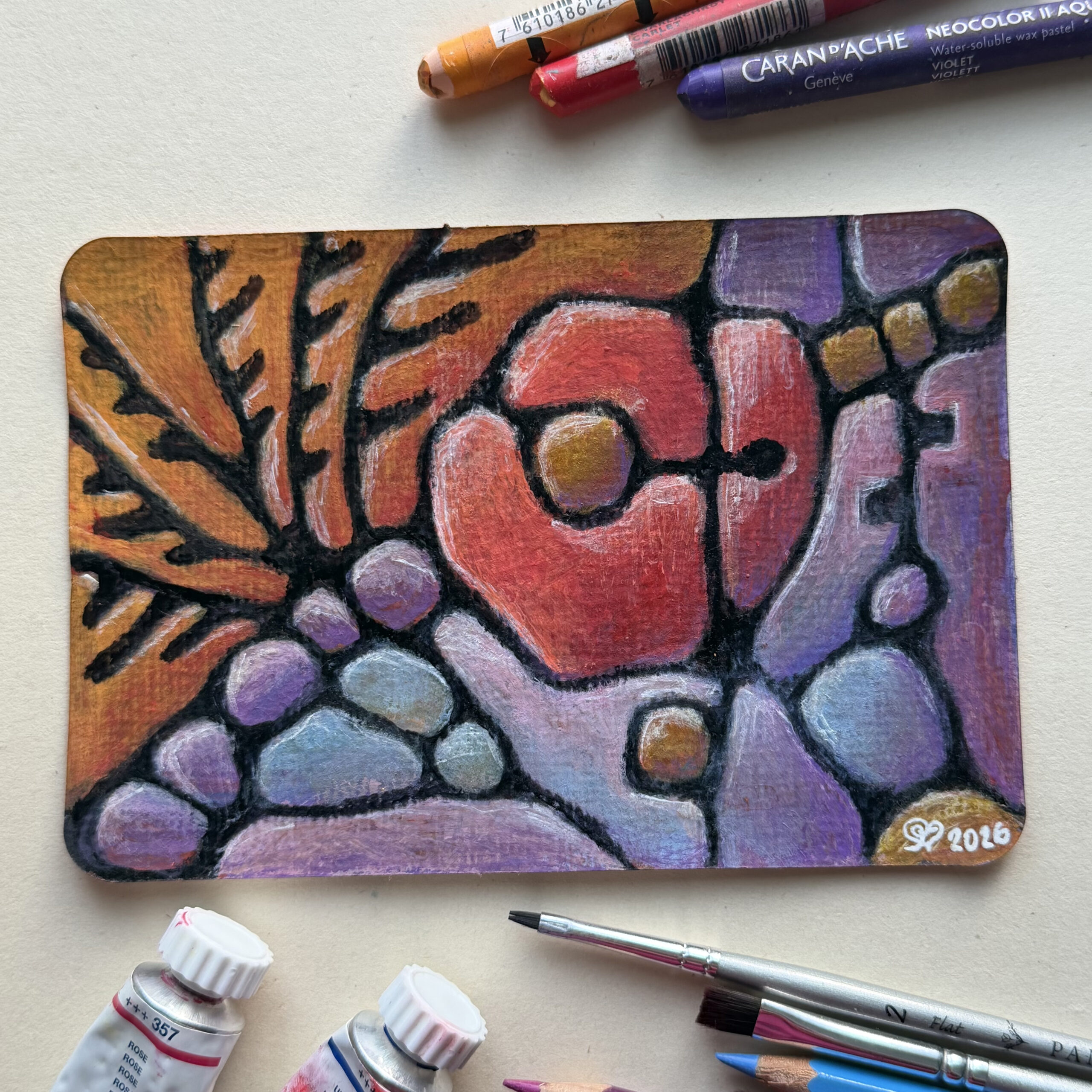 Sielunmaisema 01 - uniikki taidepostikortti