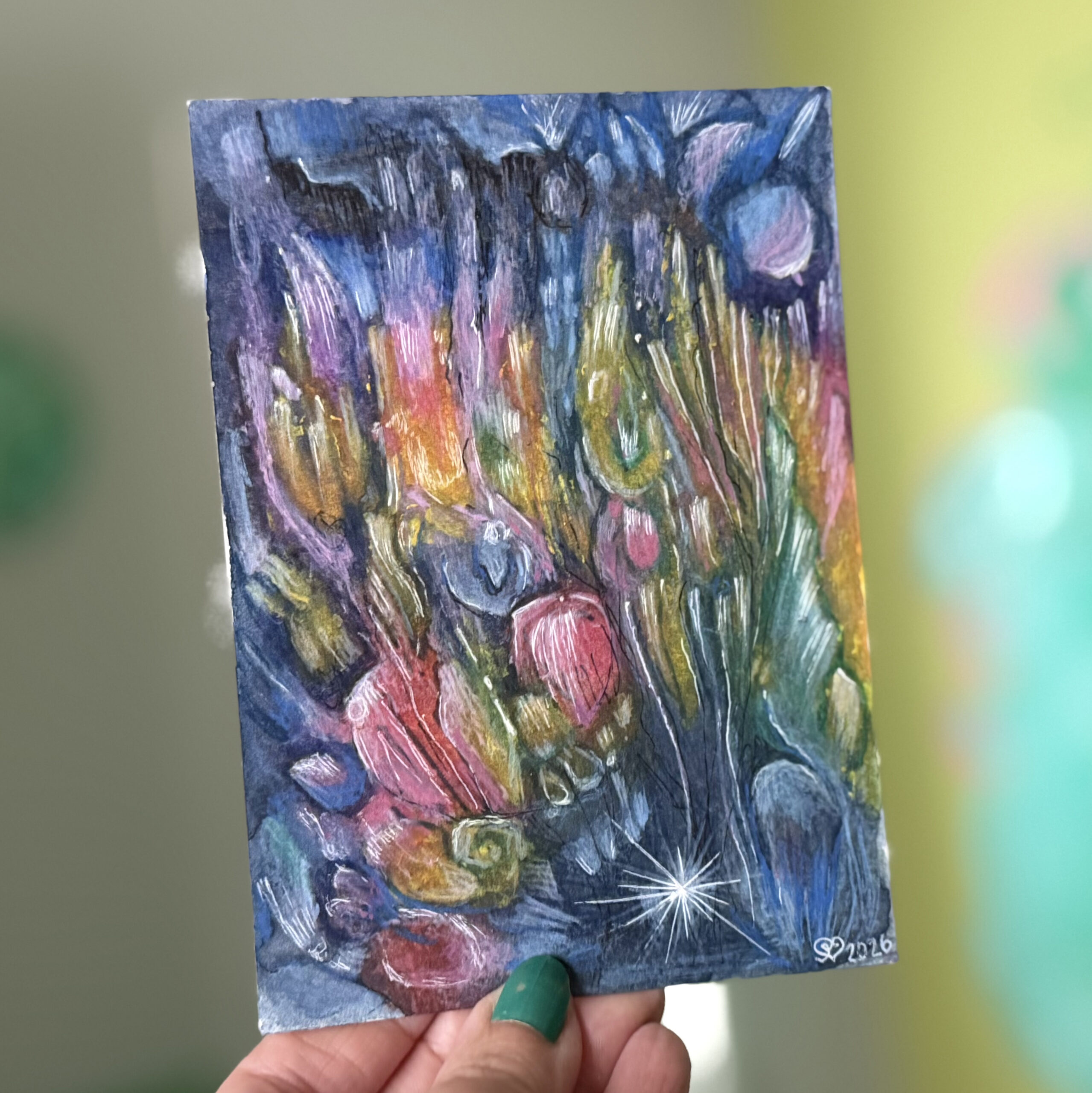 Sielunmaisema 03 - uniikki taidepostikortti