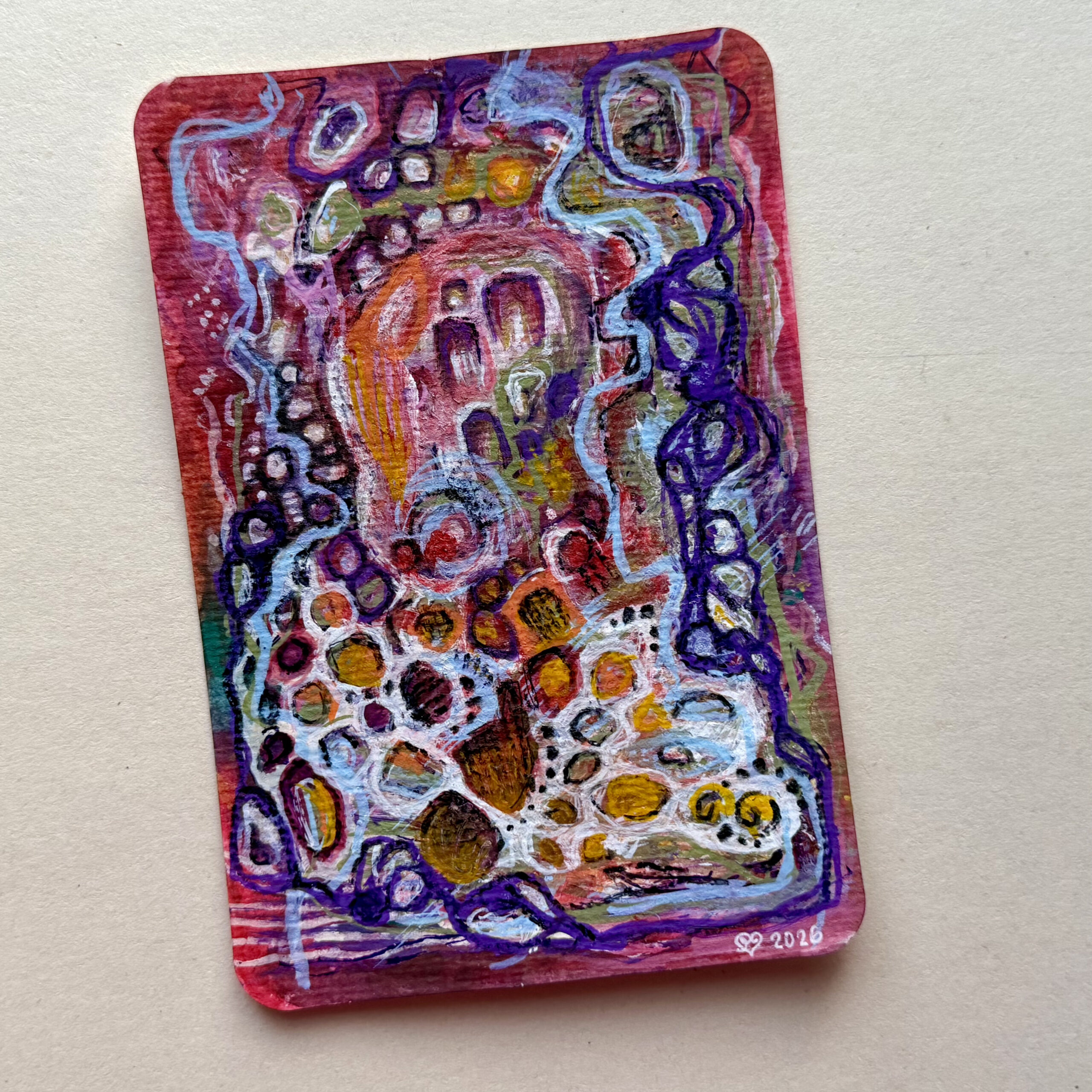 Sielunmaisema 05 - uniikki taidepostikortti - Image 2