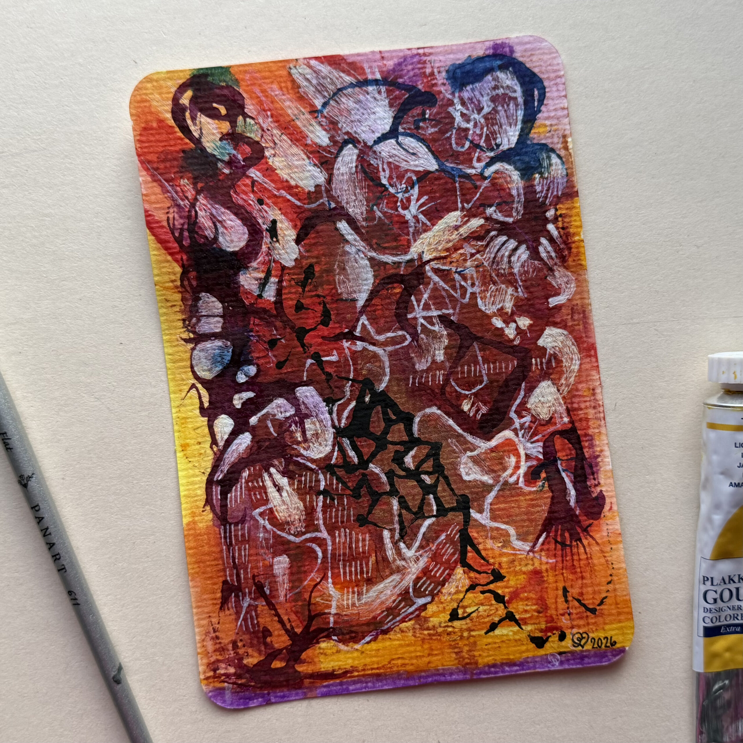 Sielunmaisema 07 - uniikki taidepostikortti