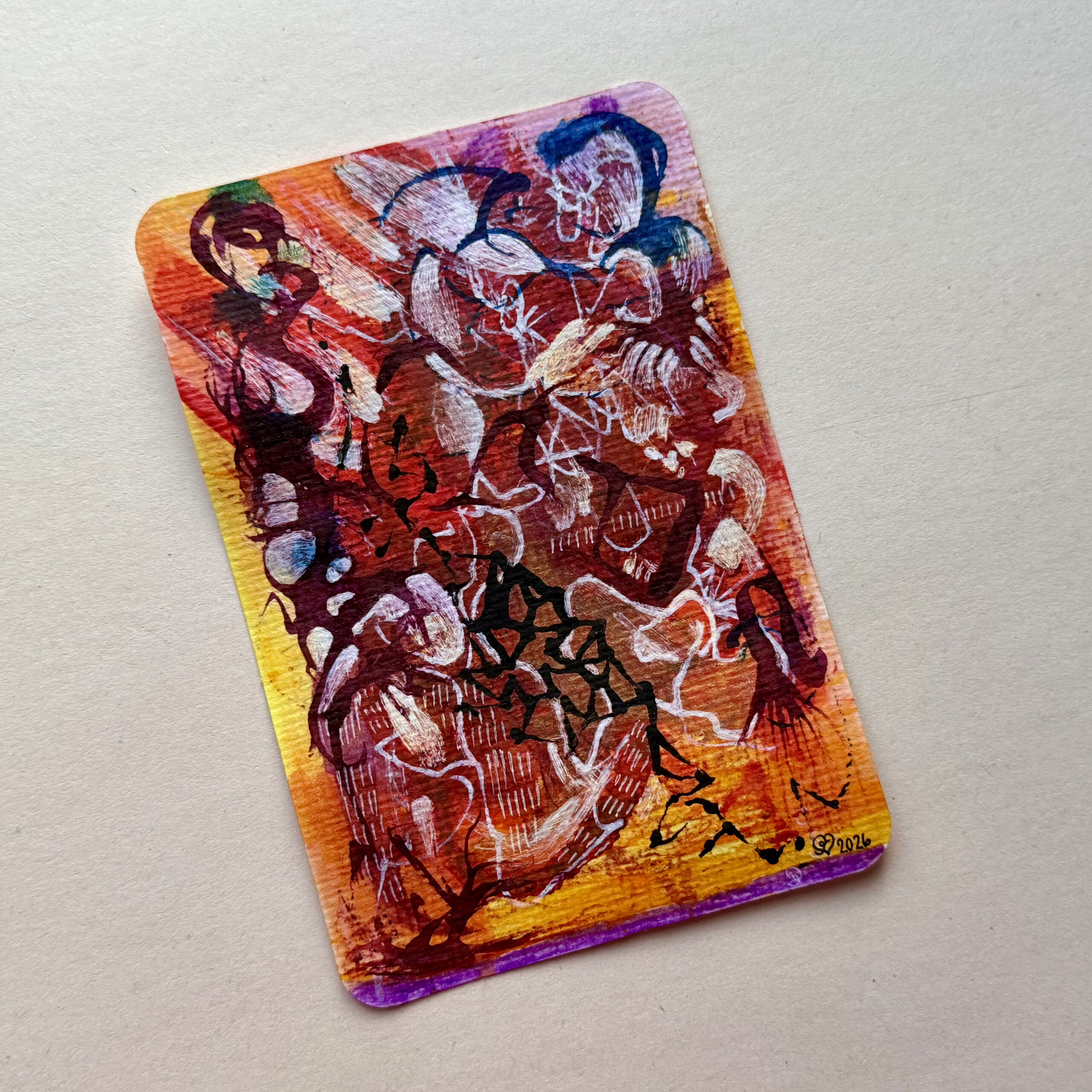 Sielunmaisema 07 - uniikki taidepostikortti - Image 2