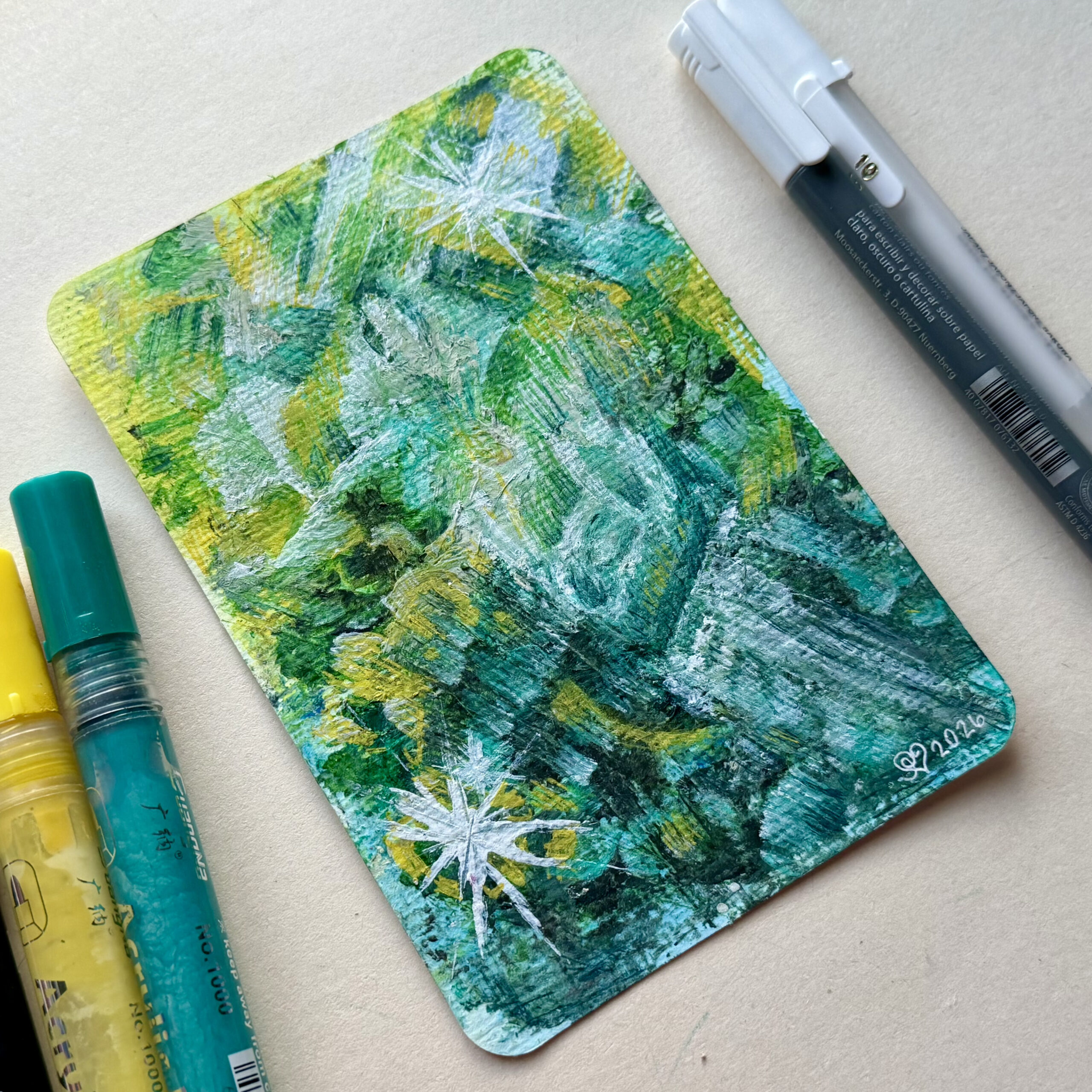 Sielunmaisema 08 - uniikki taidepostikortti - Image 4