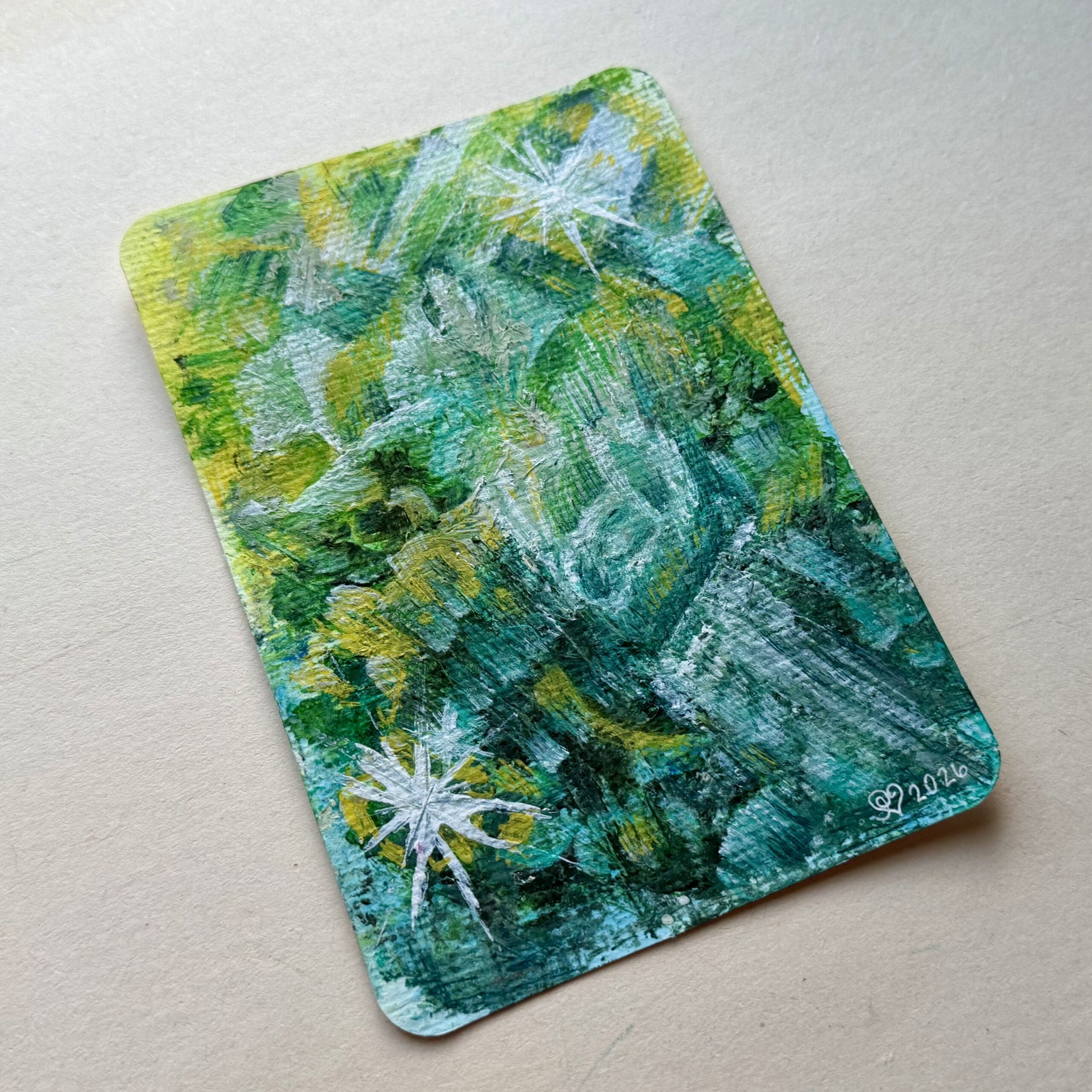 Sielunmaisema 08 - uniikki taidepostikortti - Image 2