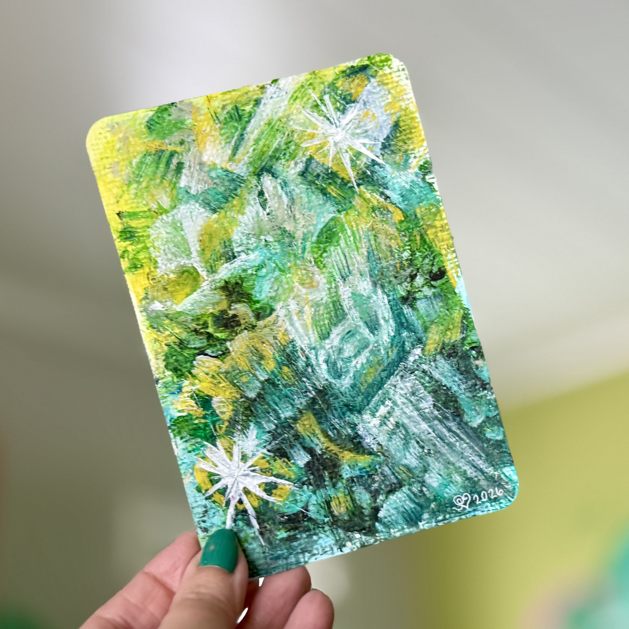 Sielunmaisema 08 - uniikki taidepostikortti - Image 3