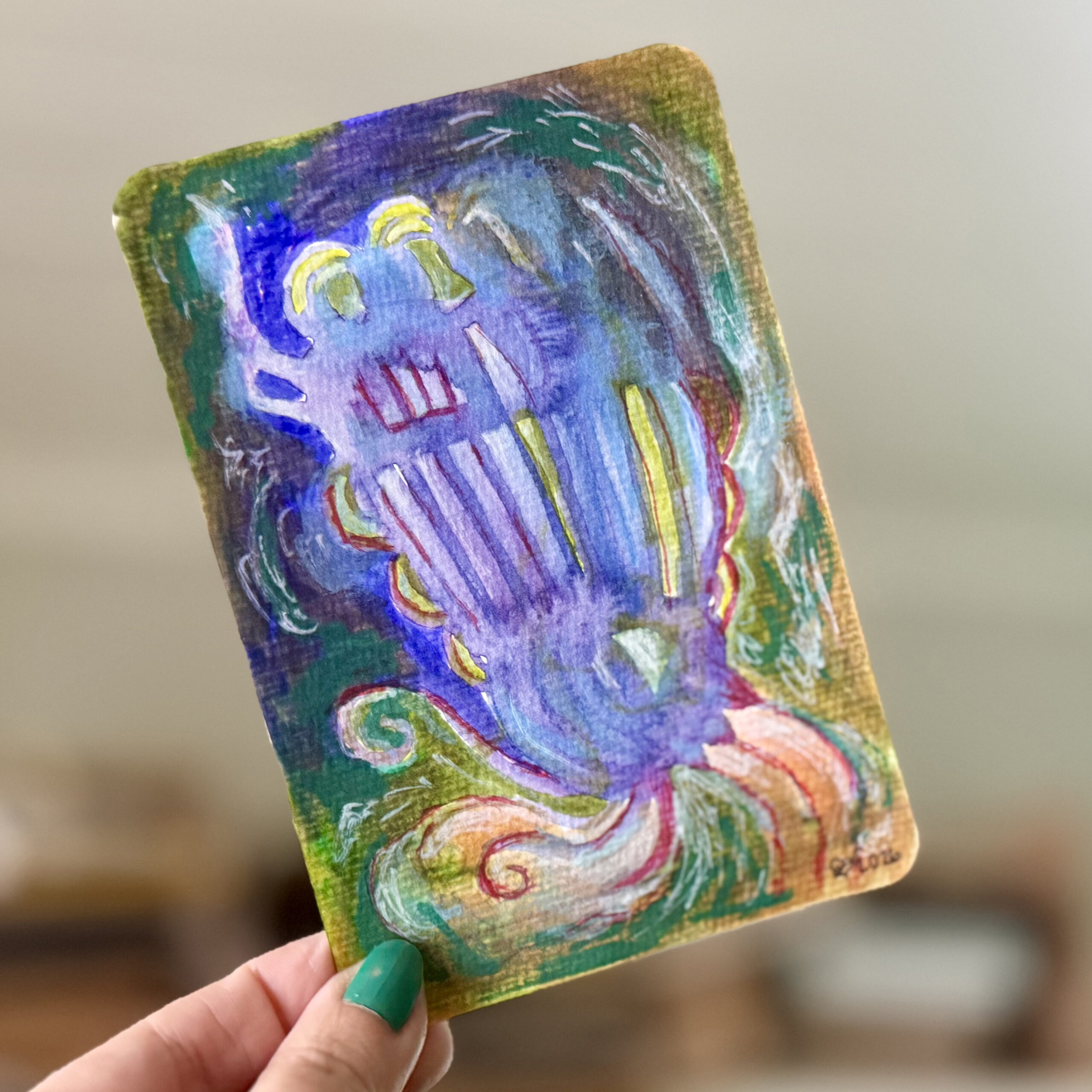 Sielunmaisema 09 - uniikki taidepostikortti - Image 2