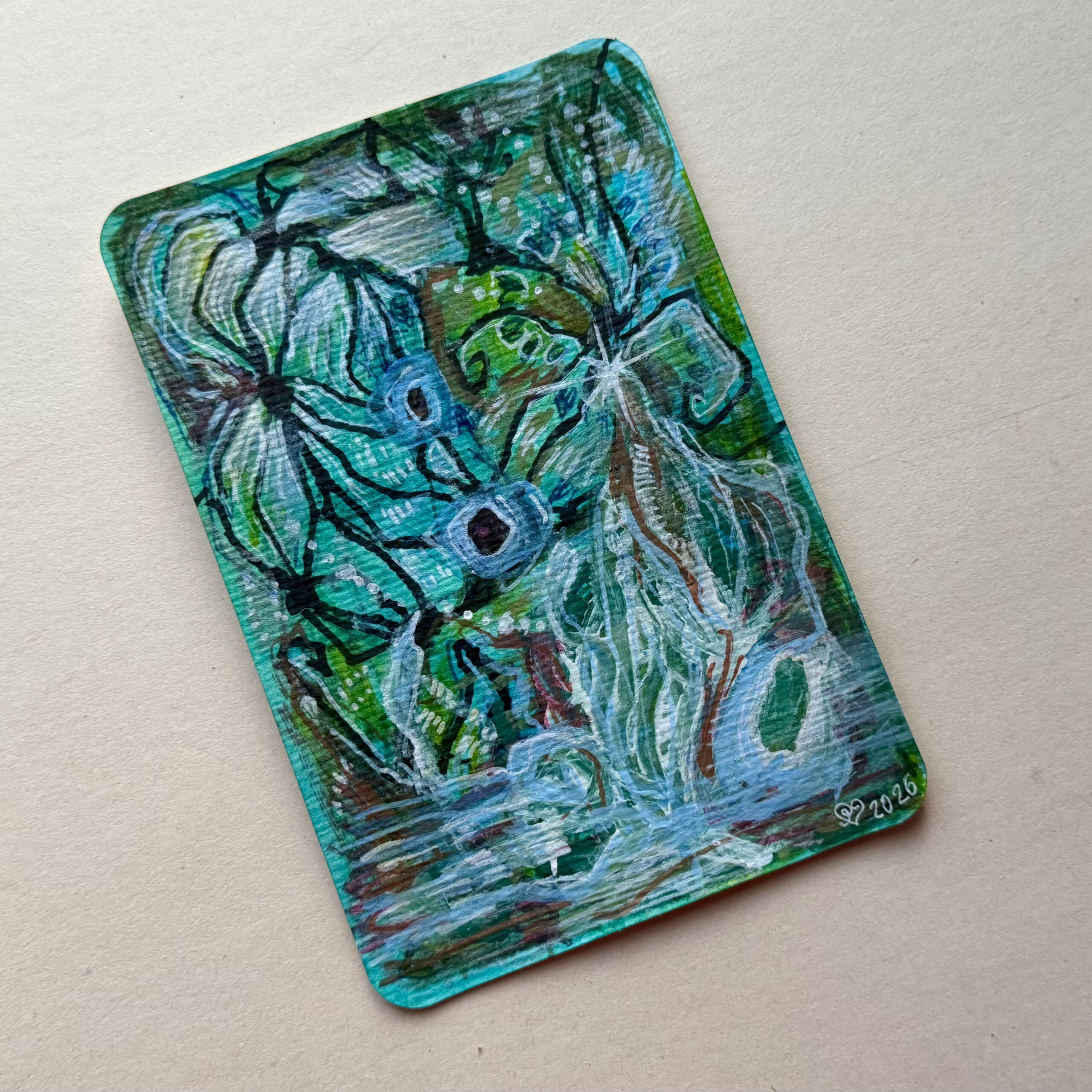 Sielunmaisema 10 - uniikki taidepostikortti - Image 5