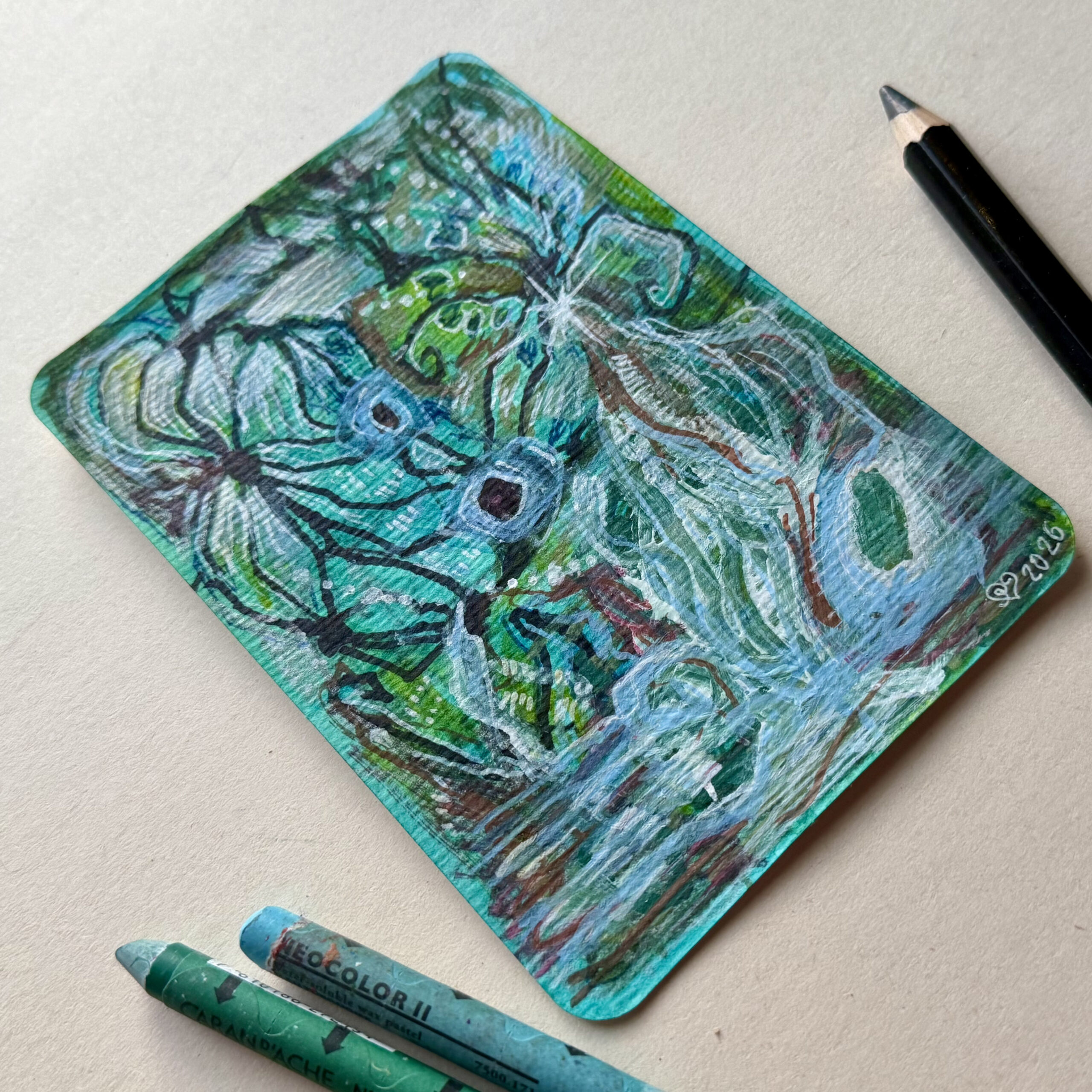 Sielunmaisema 10 - uniikki taidepostikortti - Image 2