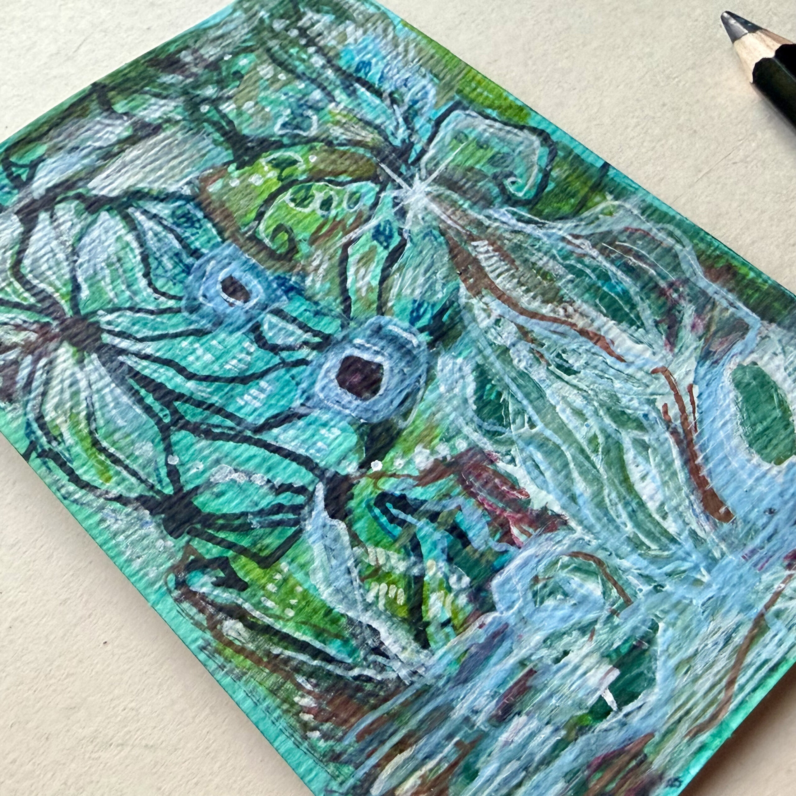 Sielunmaisema 10 - uniikki taidepostikortti - Image 3