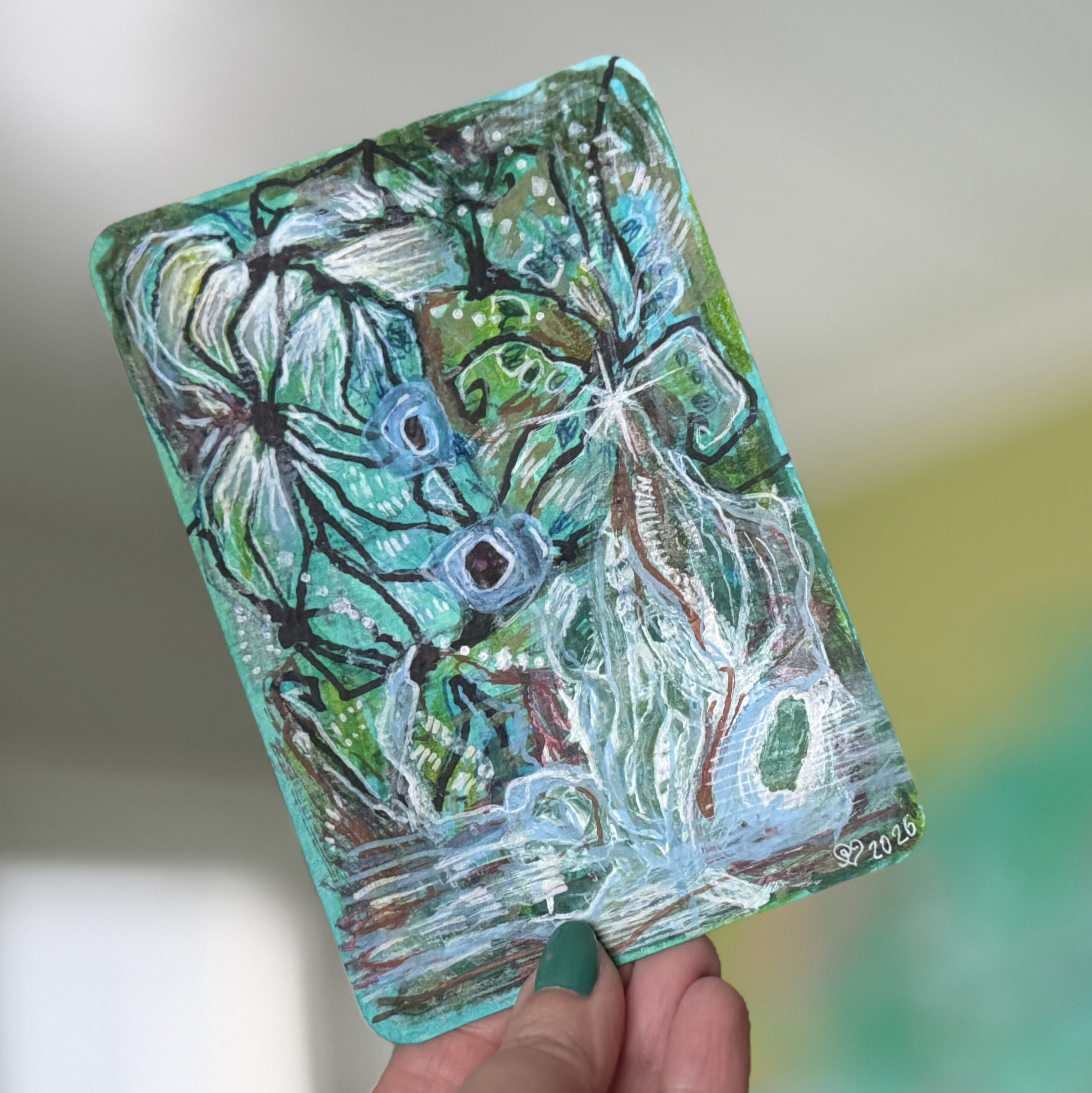 Sielunmaisema 10 - uniikki taidepostikortti - Image 4