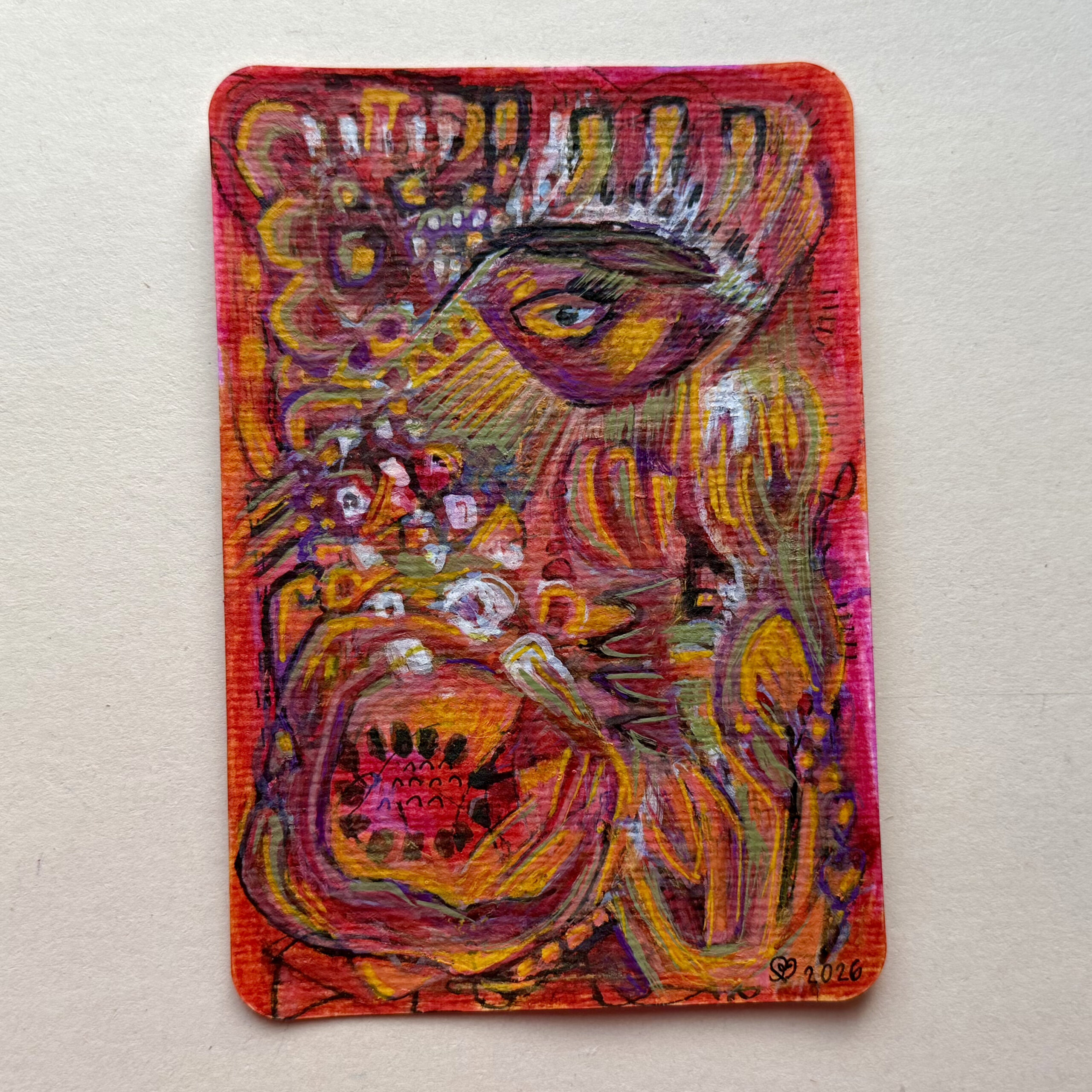 Sielunmaisema 11 - uniikki taidepostikortti - Image 4