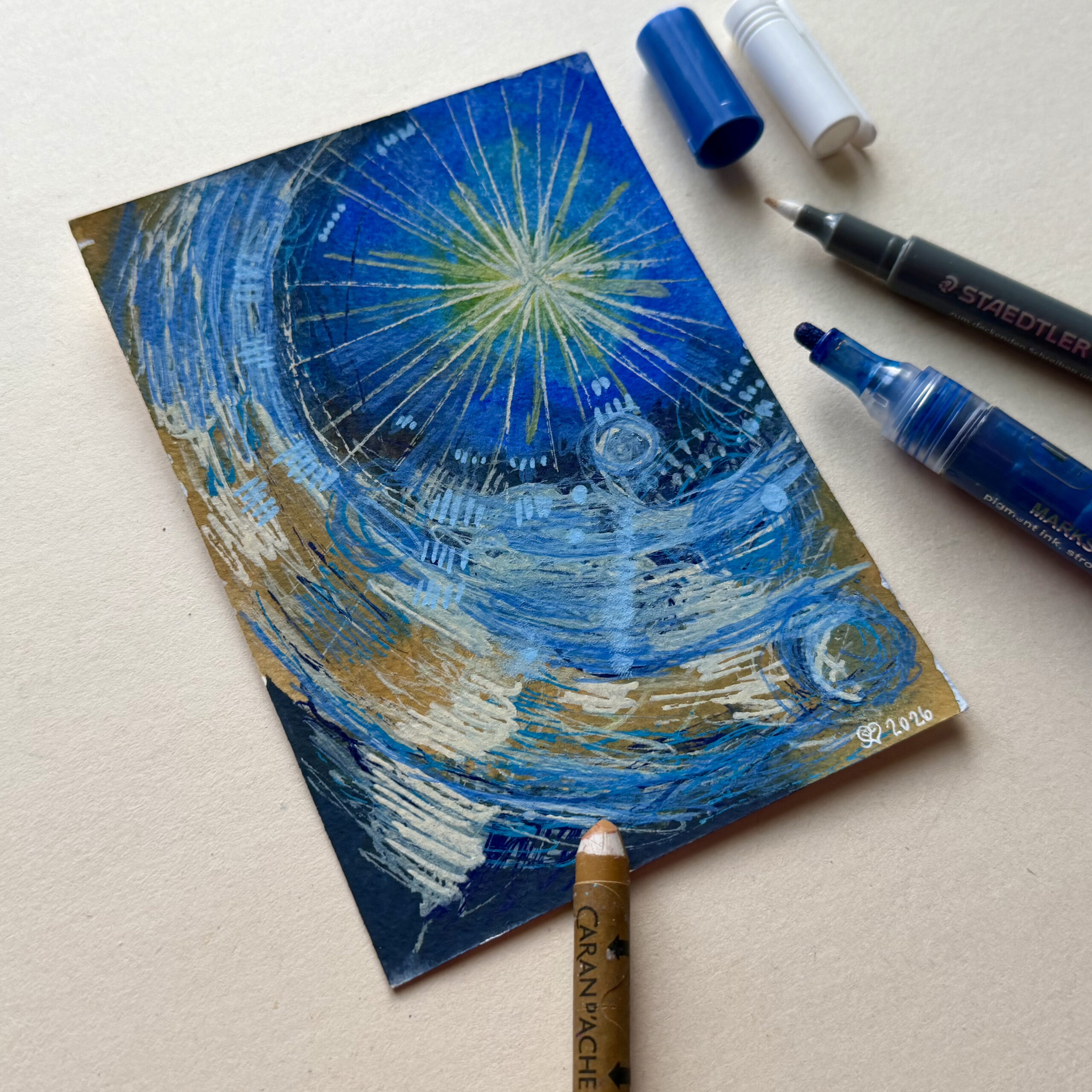 Sielunmaisema 12 - uniikki taidepostikortti - Image 3