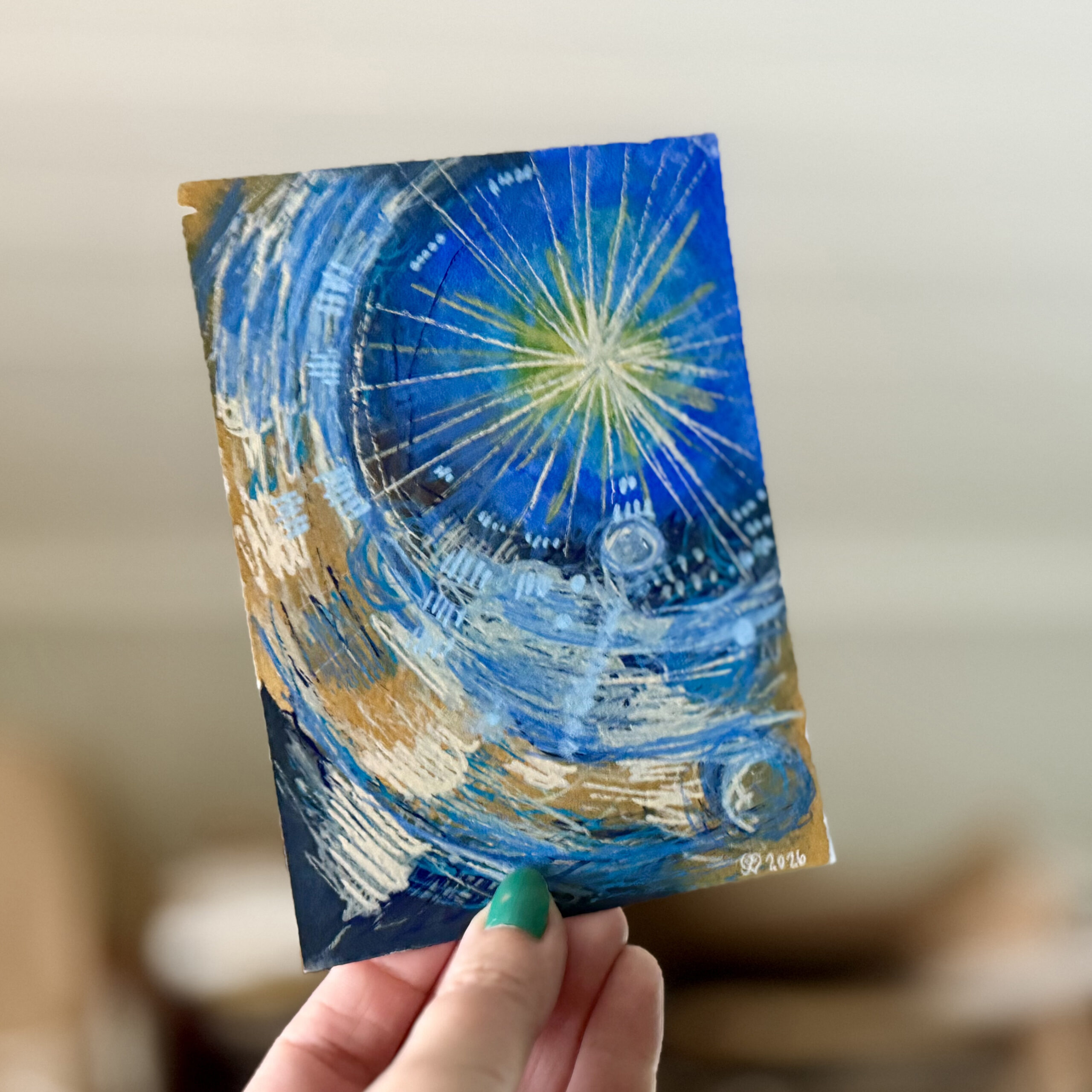 Sielunmaisema 12 - uniikki taidepostikortti - Image 2