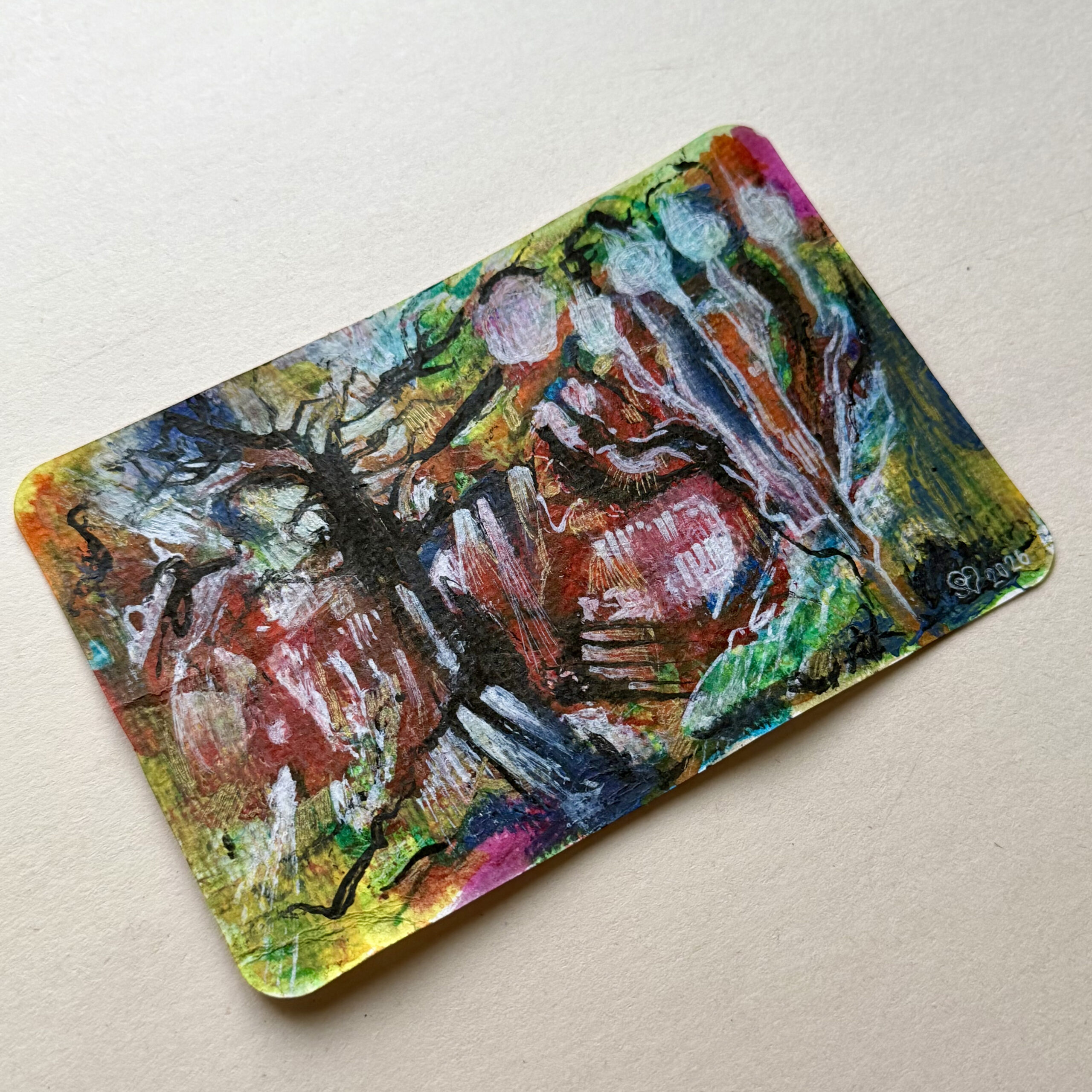 Sielunmaisema 13 - uniikki taidepostikortti - Image 3