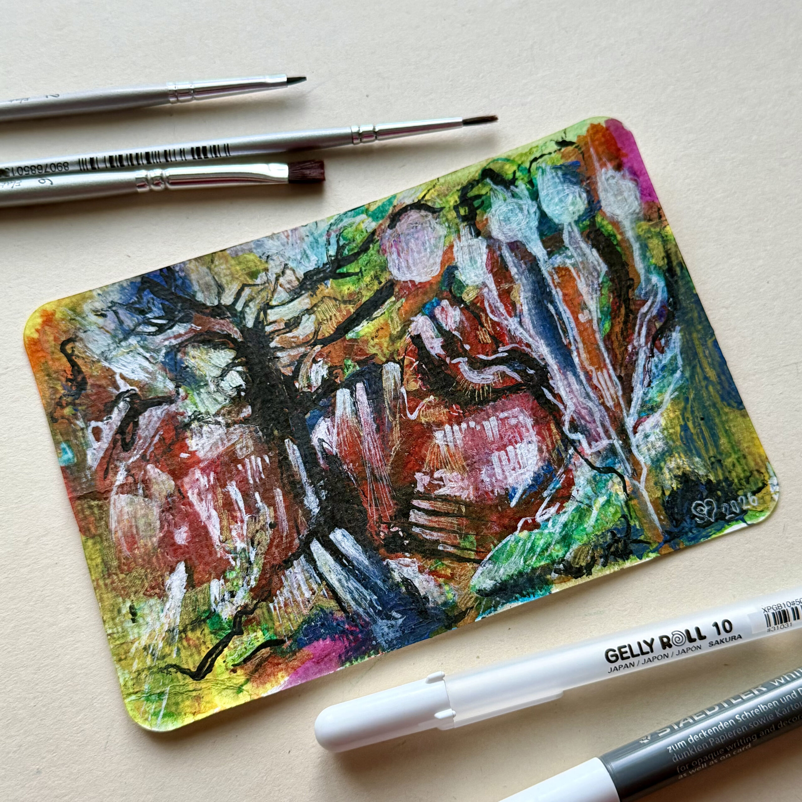 Sielunmaisema 13 - uniikki taidepostikortti - Image 2