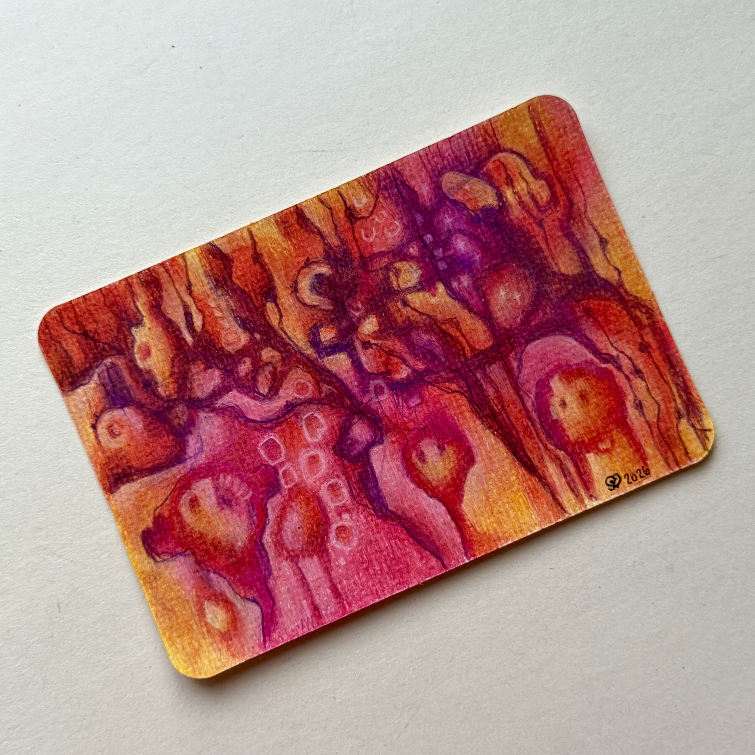 Sielunmaisema 14 - uniikki taidepostikortti - Image 3