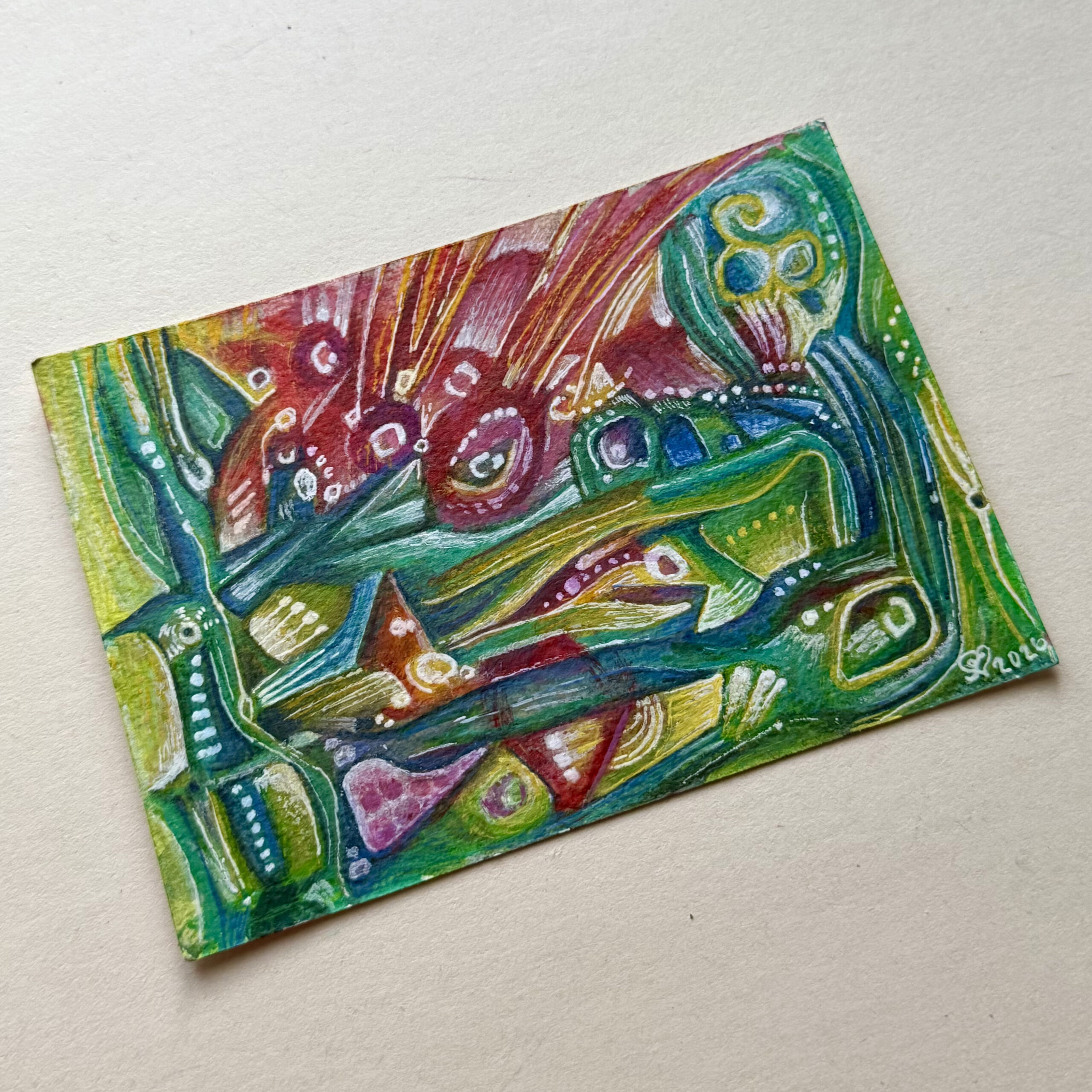 Sielunmaisema 15 - uniikki taidepostikortti - Image 3