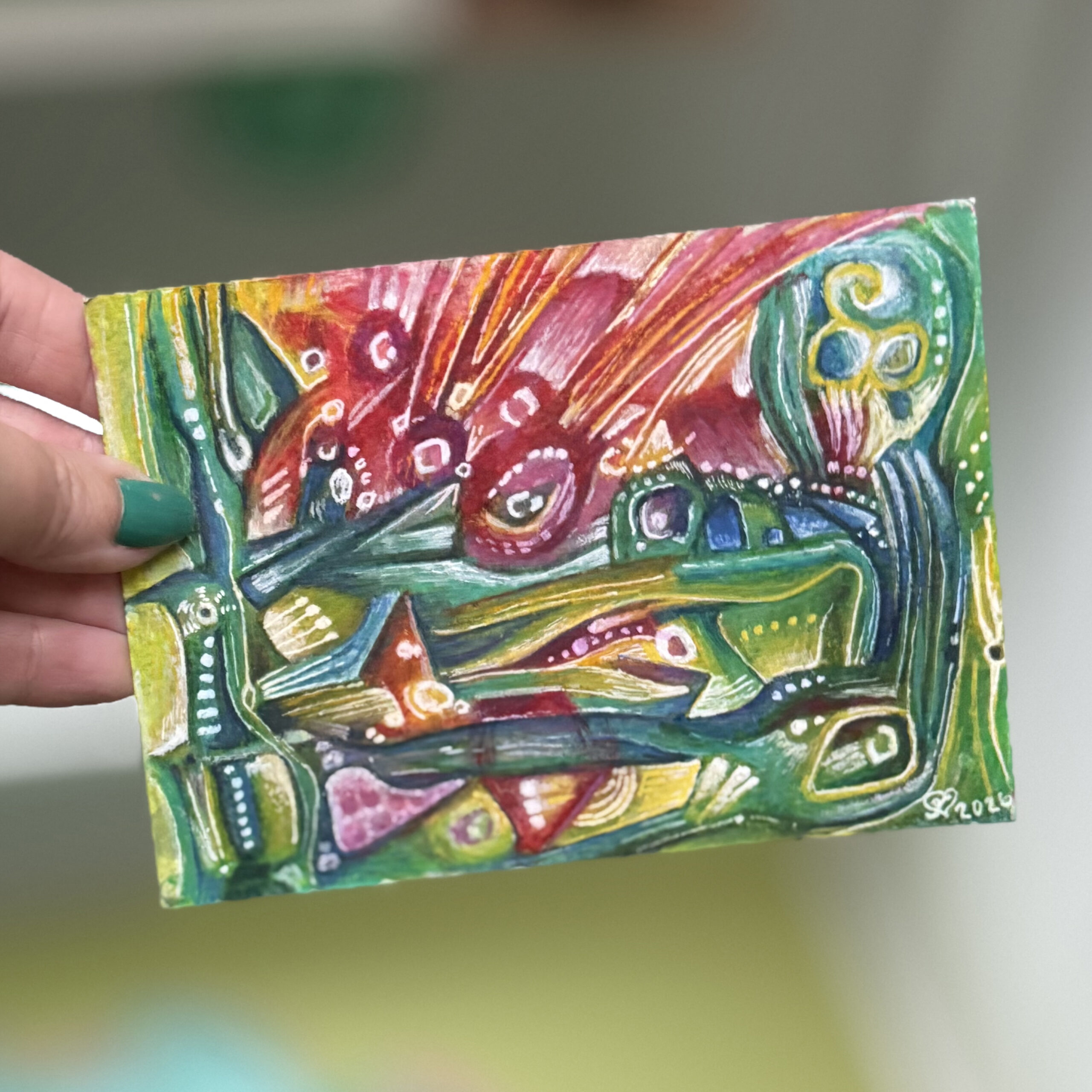 Sielunmaisema 15 - uniikki taidepostikortti - Image 2