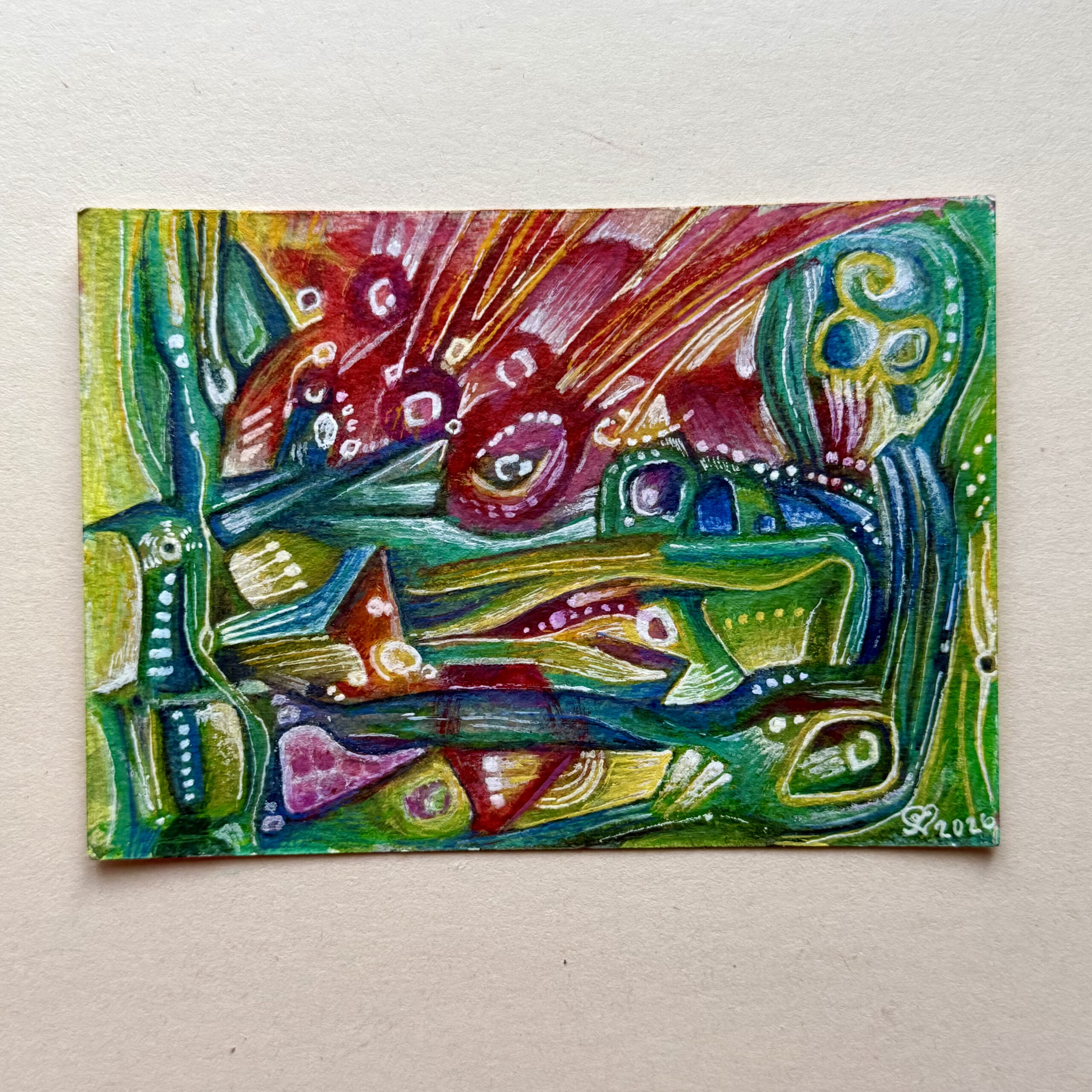 Sielunmaisema 15 - uniikki taidepostikortti - Image 4